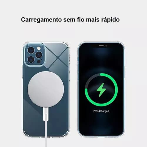 Capinha Compatível com iPhone 11, iPhone 11 Pro, iPhone 11 Pro Max, iPhone 12, iPhone 12 Pro, iPhone 12 Pro Max, iPhone 13, iPhone 13 Pro, iPhone 13 Pro Max, iPhone 14, iPhone 14 Max, iPhone 14 Pro, iPhone 14 Pro Max, iPhone X, iPhone XS, iPhone XS Max | Material: TPU/ACRÍLICO MagSafe