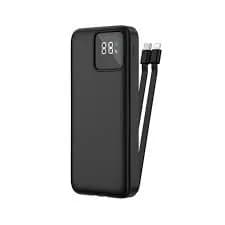 Powerbank WiWU Led display Built-in Cable Preto | 10000 mAh | 22.5 W | 3 USB