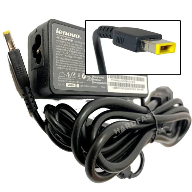 Carregador de laptop Lenovo 20V, 65W e 3.25A ponta flat Usb.