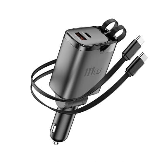 Adaptador Esqueiro Para Carro WiWU Helix Pro CC034 Plástico 111 Potência TotalW Carregamento Rápido