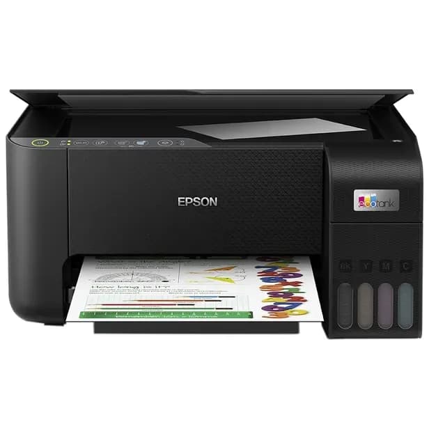 Impressora Multifuncional Wi-Fi e UsbEpson L3251 de cor Preto.