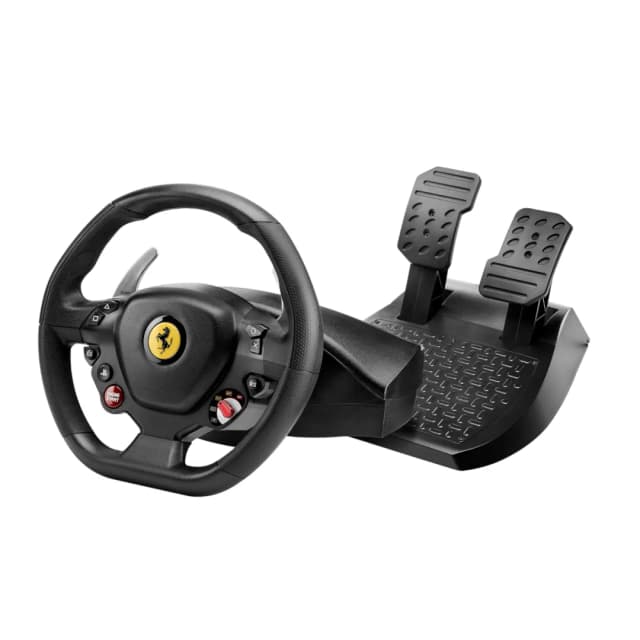 T80 Ferrari 488 GBT Edition - Volante Gamer Thrustmaster, 2 Número de Pedaís Pedais, Mudança de Transmissão Manual, Rotação de 240 Rotação do Volante Graus, Compatível com Playstation 4, Playstation 5, Windows, PlayStation 3