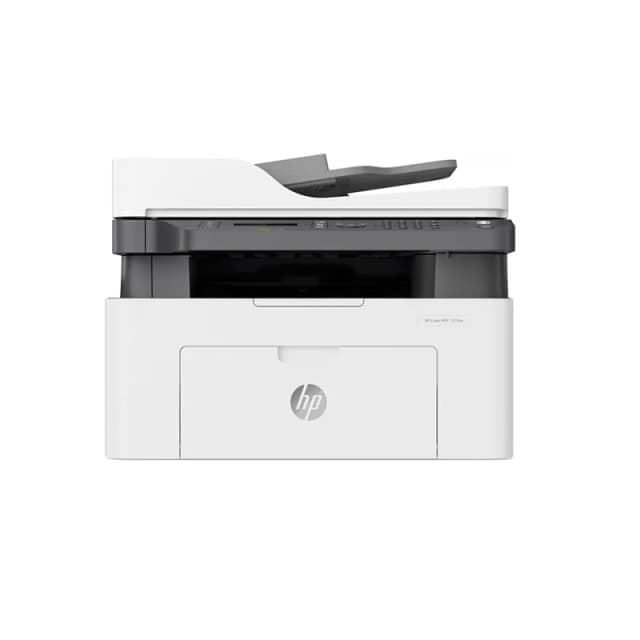 Impressora Multifuncional Wi-Fi e UsbHP Laser Mfp 137fnw de cor branca.