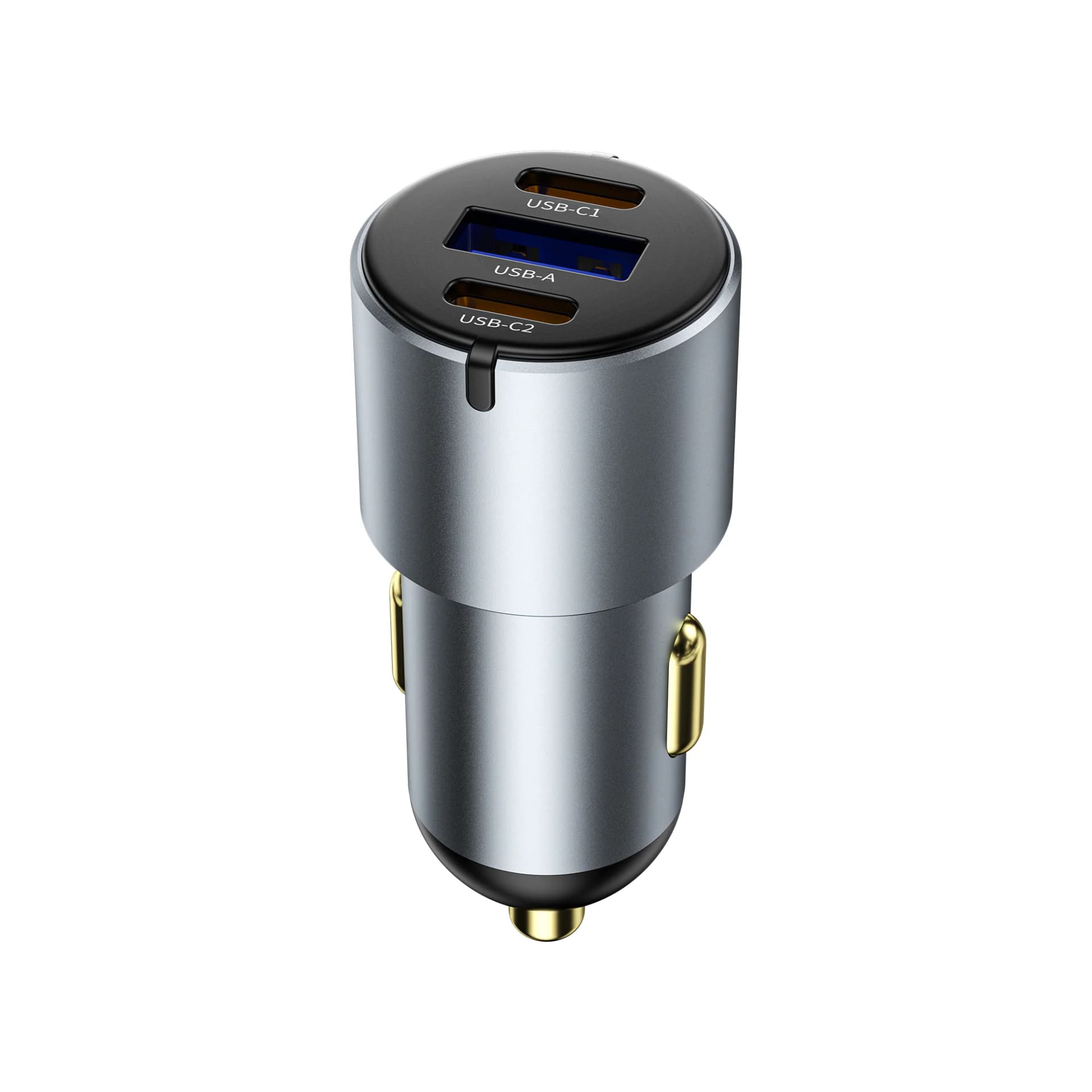 Adaptador Esqueiro Para Carro WiWU Nano Pro Metálico 60 Potência TotalW Carregamento Rápido