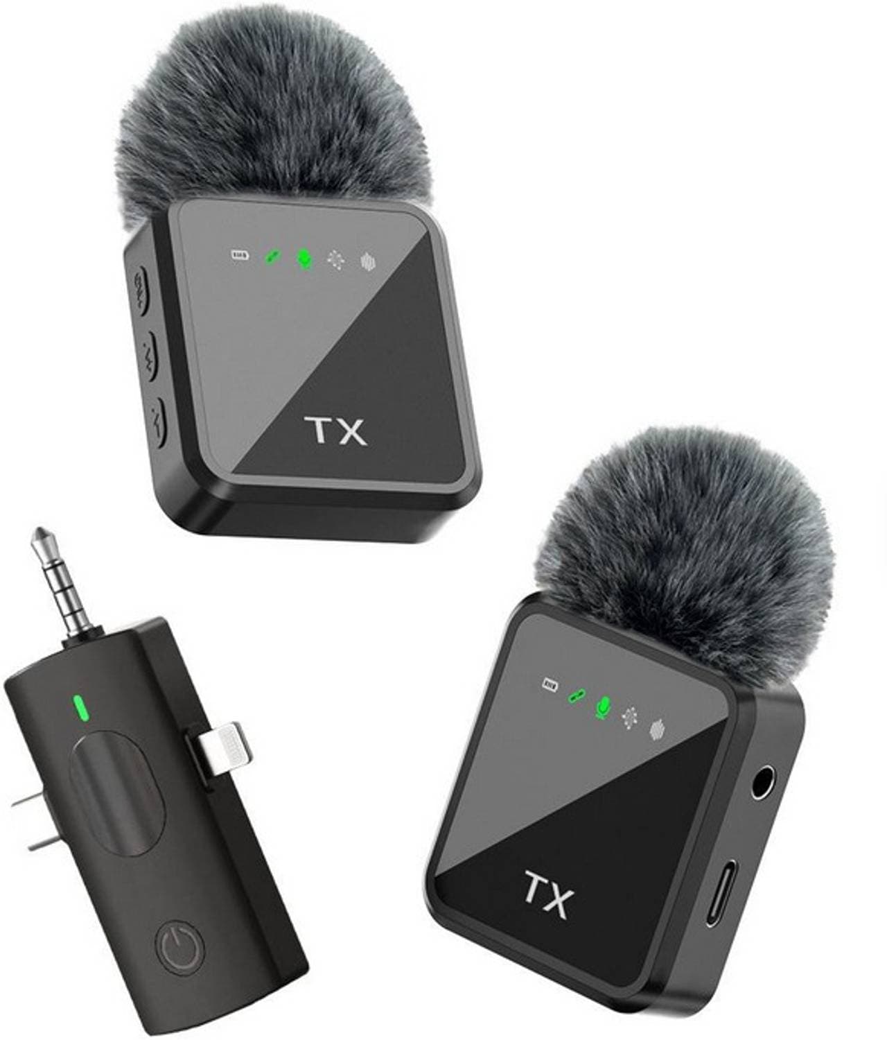 Microfone Genêrico F11-2 Lapela Wireless (2.4GHz) Para Conferência, Entrevista