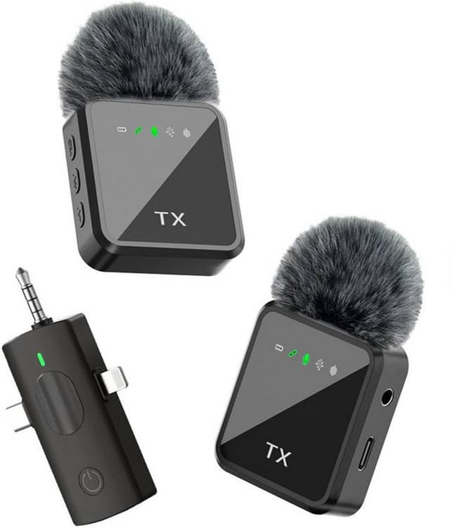 Microfone Genêrico F11-2 Lapela Wireless (2.4GHz) Para Conferência, Entrevista